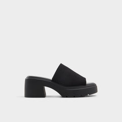 Black Harrietta Black Women's Wedges - Heeled mule, Block heel | Aldo