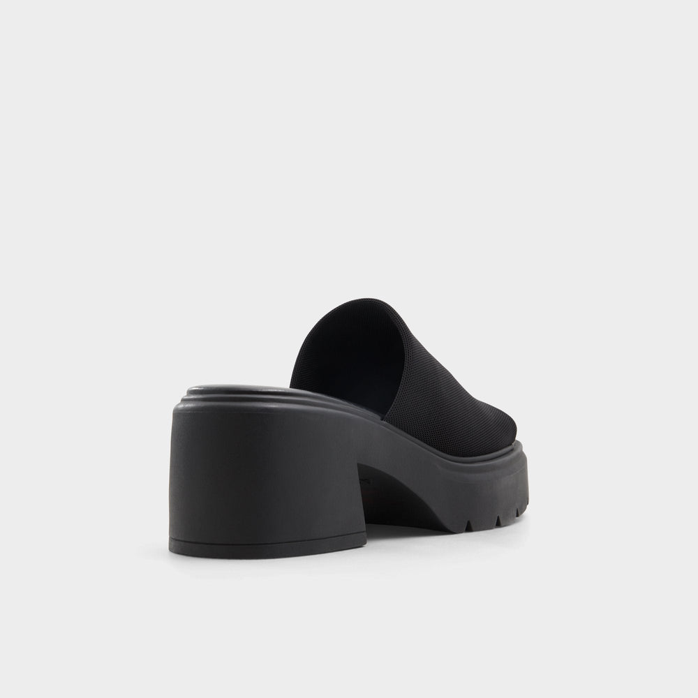 Black Harrietta Black Women's Wedges - Heeled mule, Block heel | Aldo