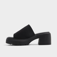 Black Harrietta Black Women's Wedges - Heeled mule, Block heel | Aldo