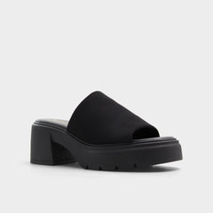 Black Harrietta Black Women's Wedges - Heeled mule, Block heel | Aldo