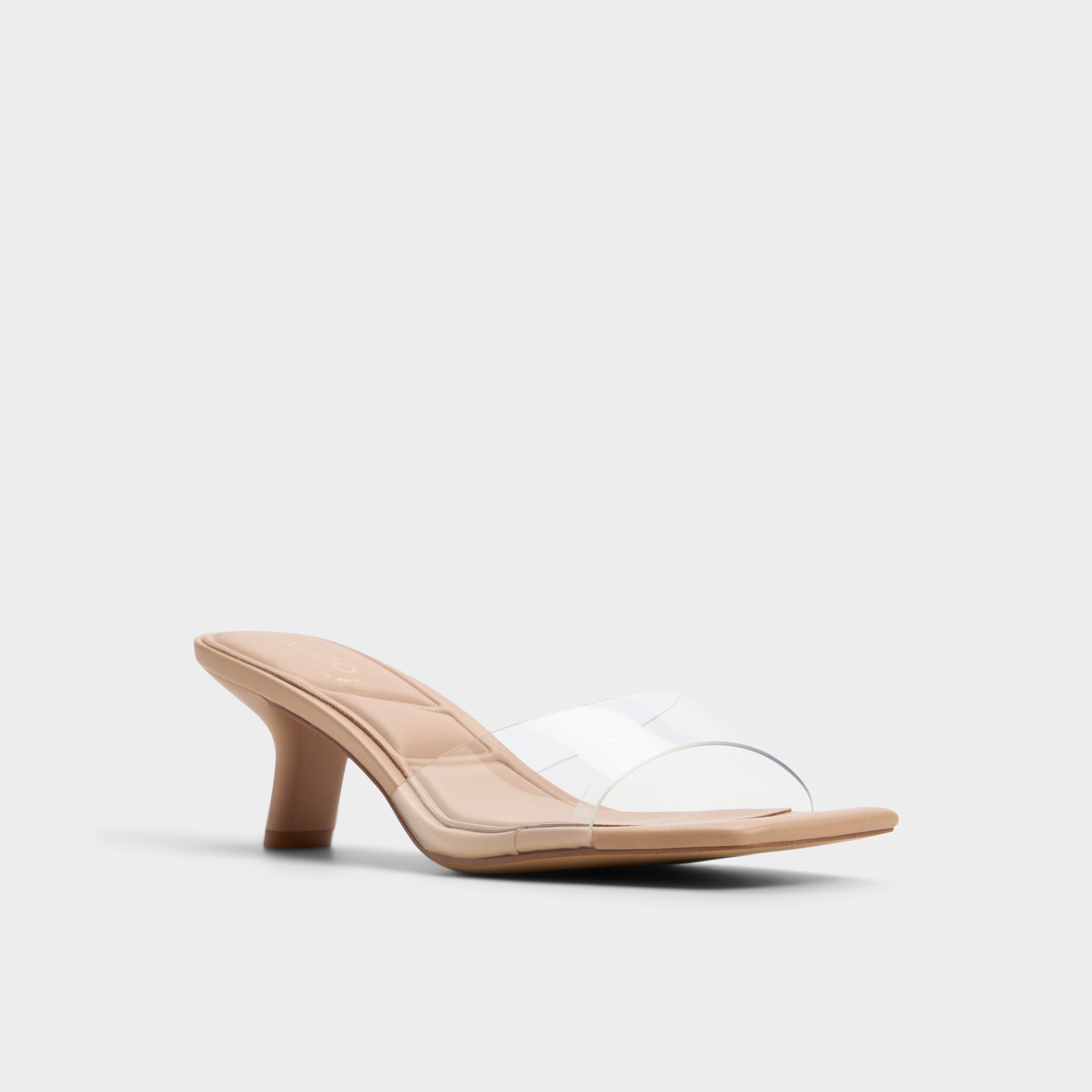 Tan Enchanting Tan Women's Heeled mules - Heeled mule, Kitten heel | Aldo