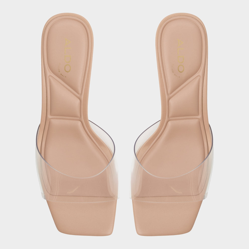 Tan Enchanting Tan Women's Heeled mules - Heeled mule, Kitten heel | Aldo