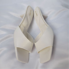 White Enchanting White Women's Heeled mules - Heeled mule, Kitten heel | Aldo