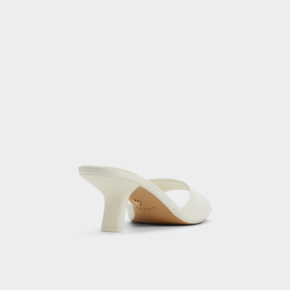White Enchanting White Women's Heeled mules - Heeled mule, Kitten heel | Aldo