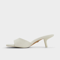 White Enchanting White Women's Heeled mules - Heeled mule, Kitten heel | Aldo