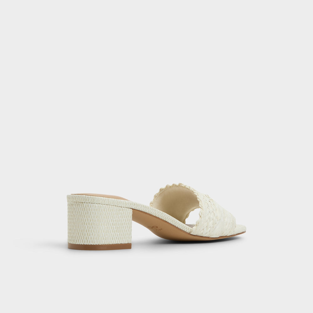 White/bone Claudina White/Bone Women's Block heels - Heeled mule, Block heel | Aldo