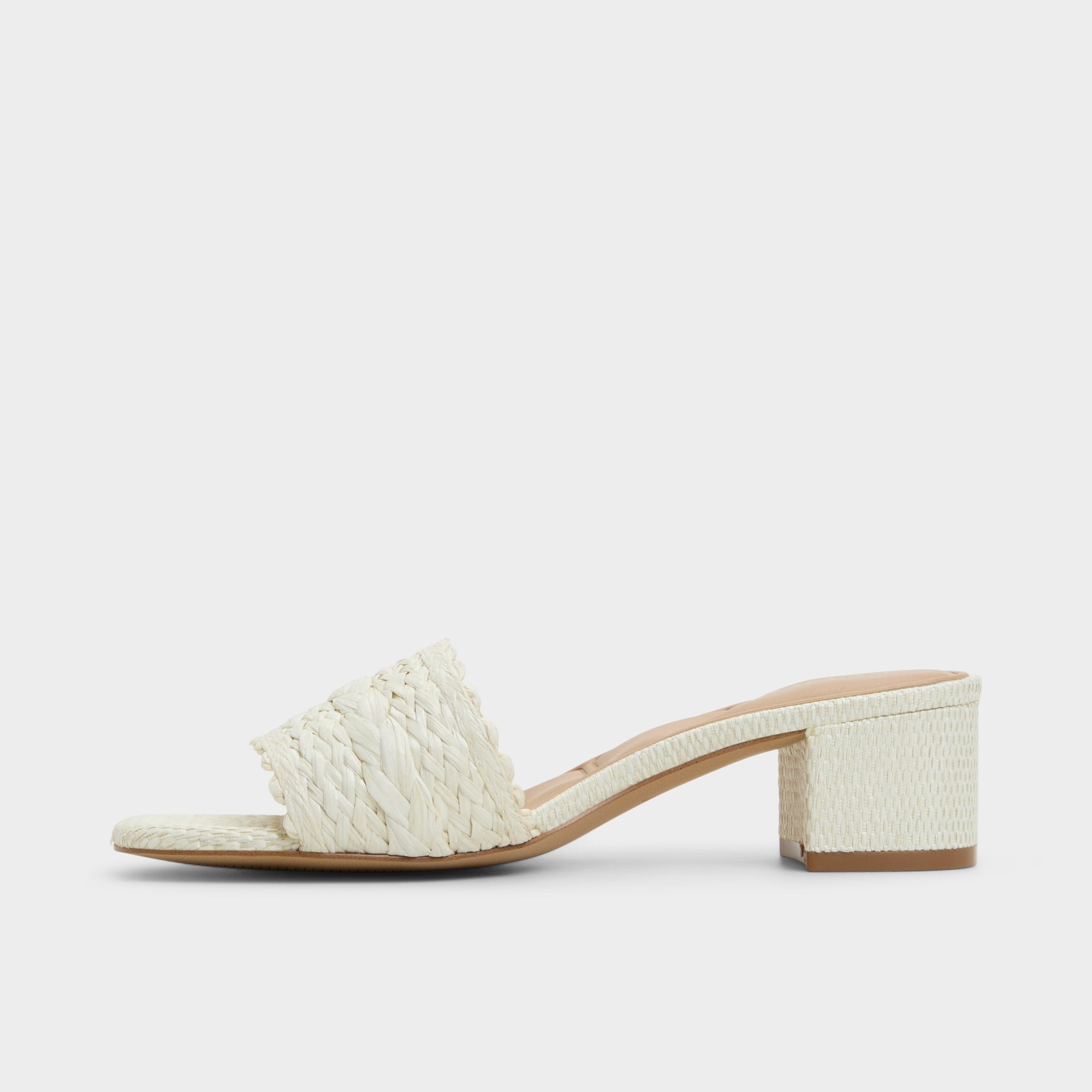White/bone Claudina White/Bone Women's Block heels - Heeled mule, Block heel | Aldo