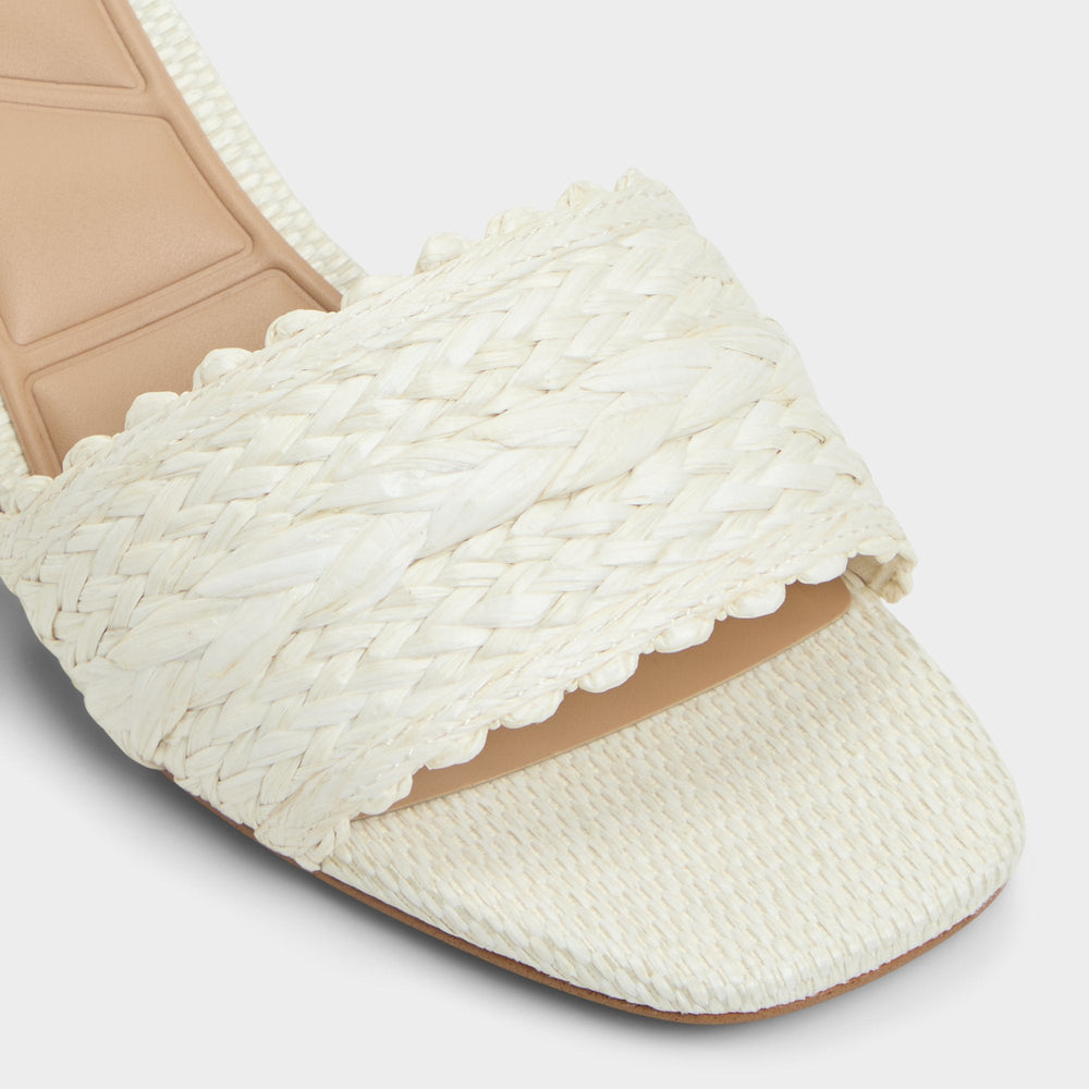 White/bone Claudina White/Bone Women's Block heels - Heeled mule, Block heel | Aldo