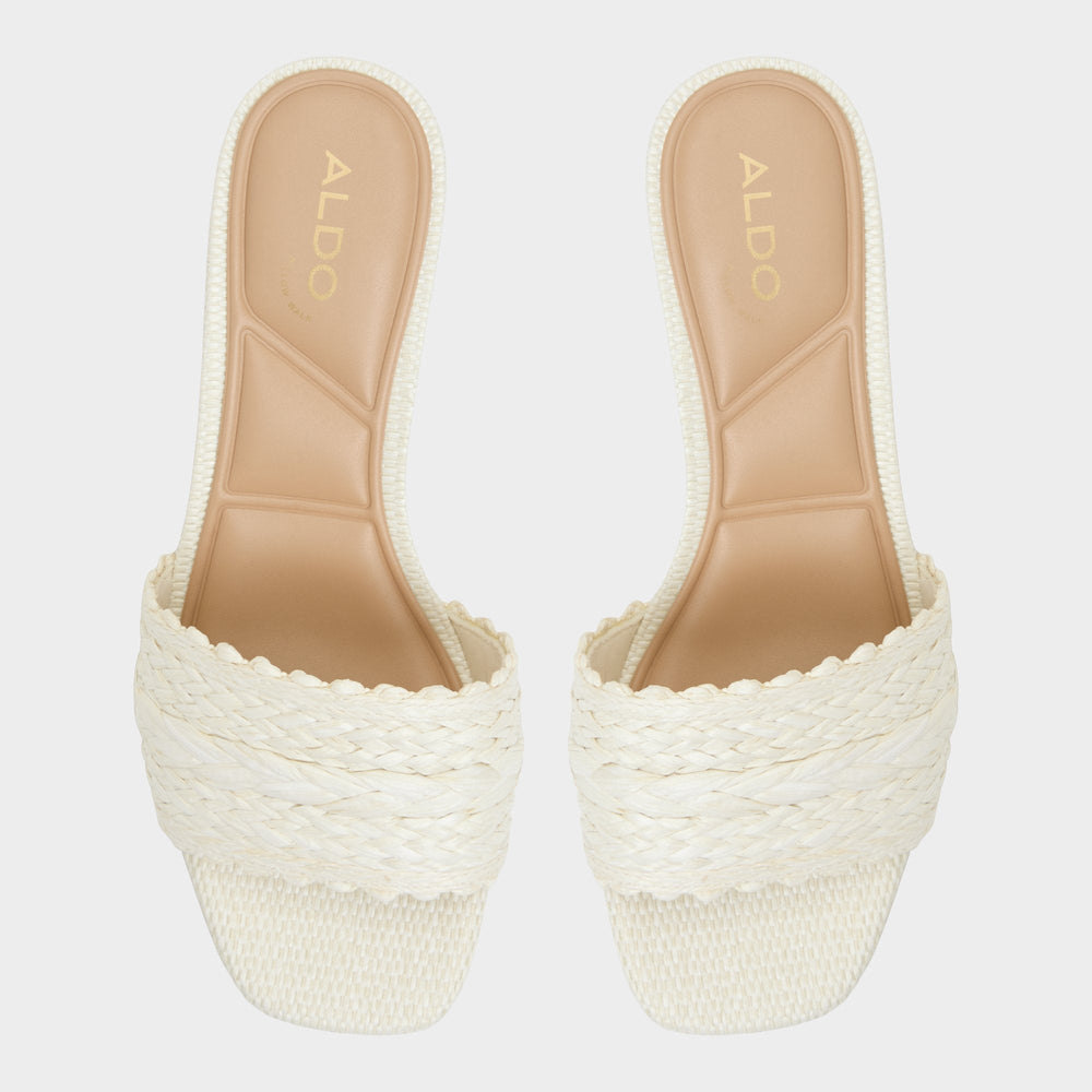 White/bone Claudina White/Bone Women's Block heels - Heeled mule, Block heel | Aldo