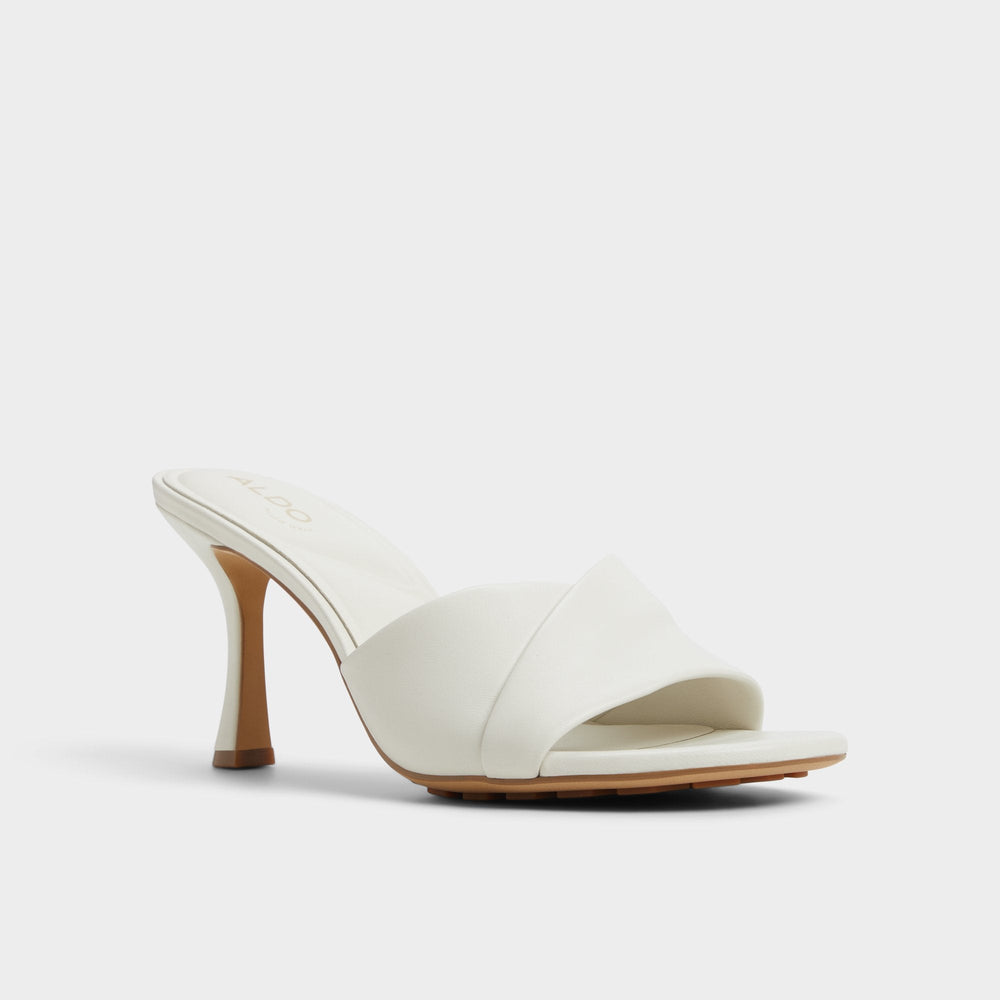 White/Bone Lyhanna White/Bone Women's Heeled mules - Heeled mule, Stiletto heel | Aldo