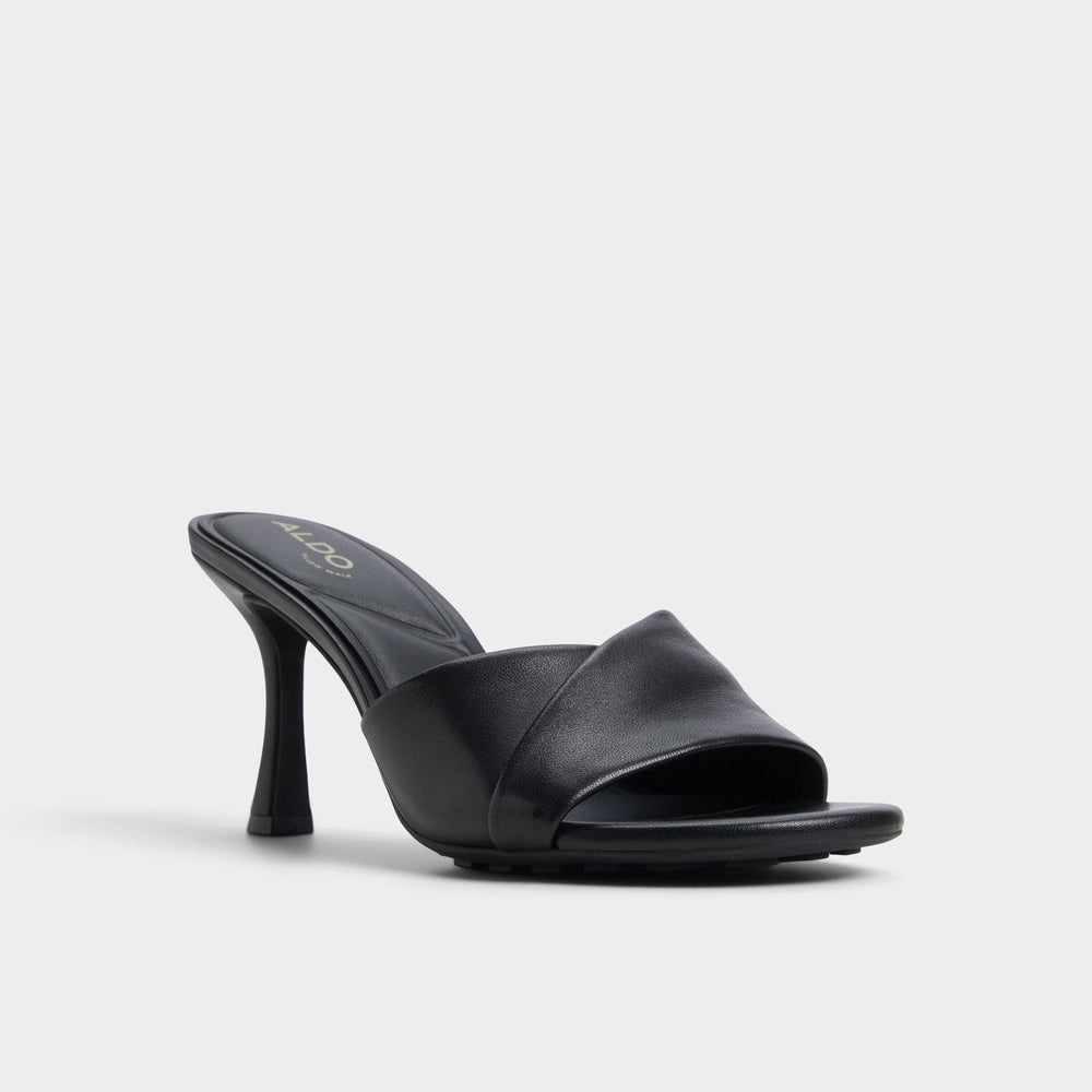Black Lyhanna Black Women's Heeled mules - Heeled mule, Stiletto heel | Aldo