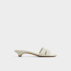 White/Bone Scarletta White/Bone Women's Mule slides - Heeled mule, Kitten heel | Aldo