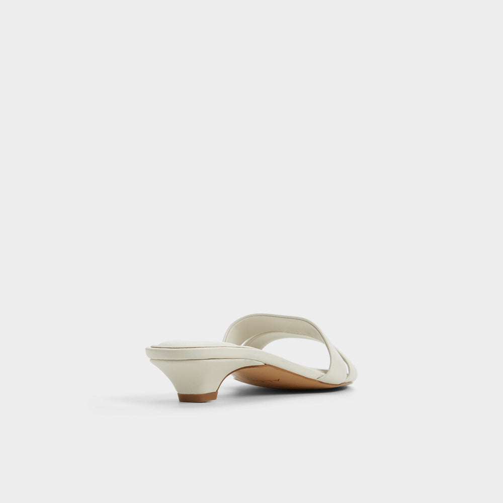 White/Bone Scarletta White/Bone Women's Mule slides - Heeled mule, Kitten heel | Aldo