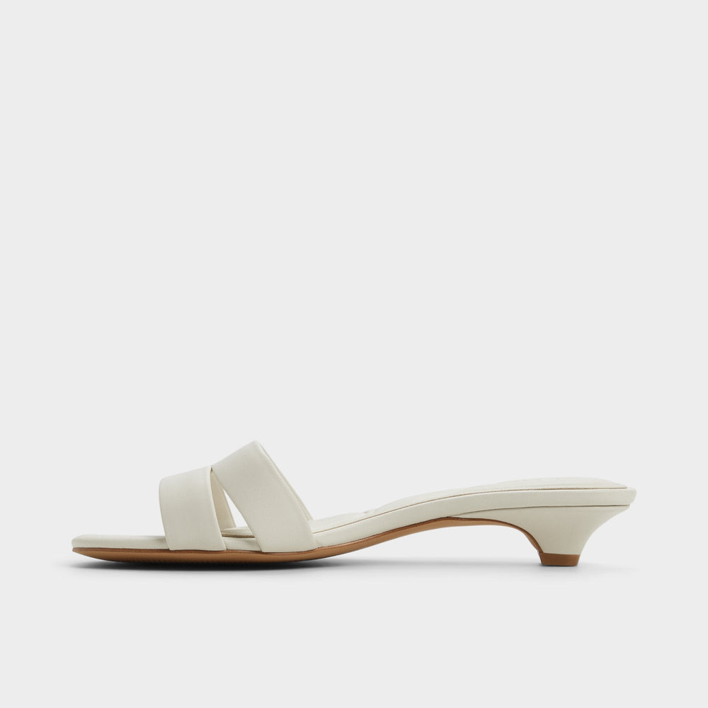 White/Bone Scarletta White/Bone Women's Mule slides - Heeled mule, Kitten heel | Aldo