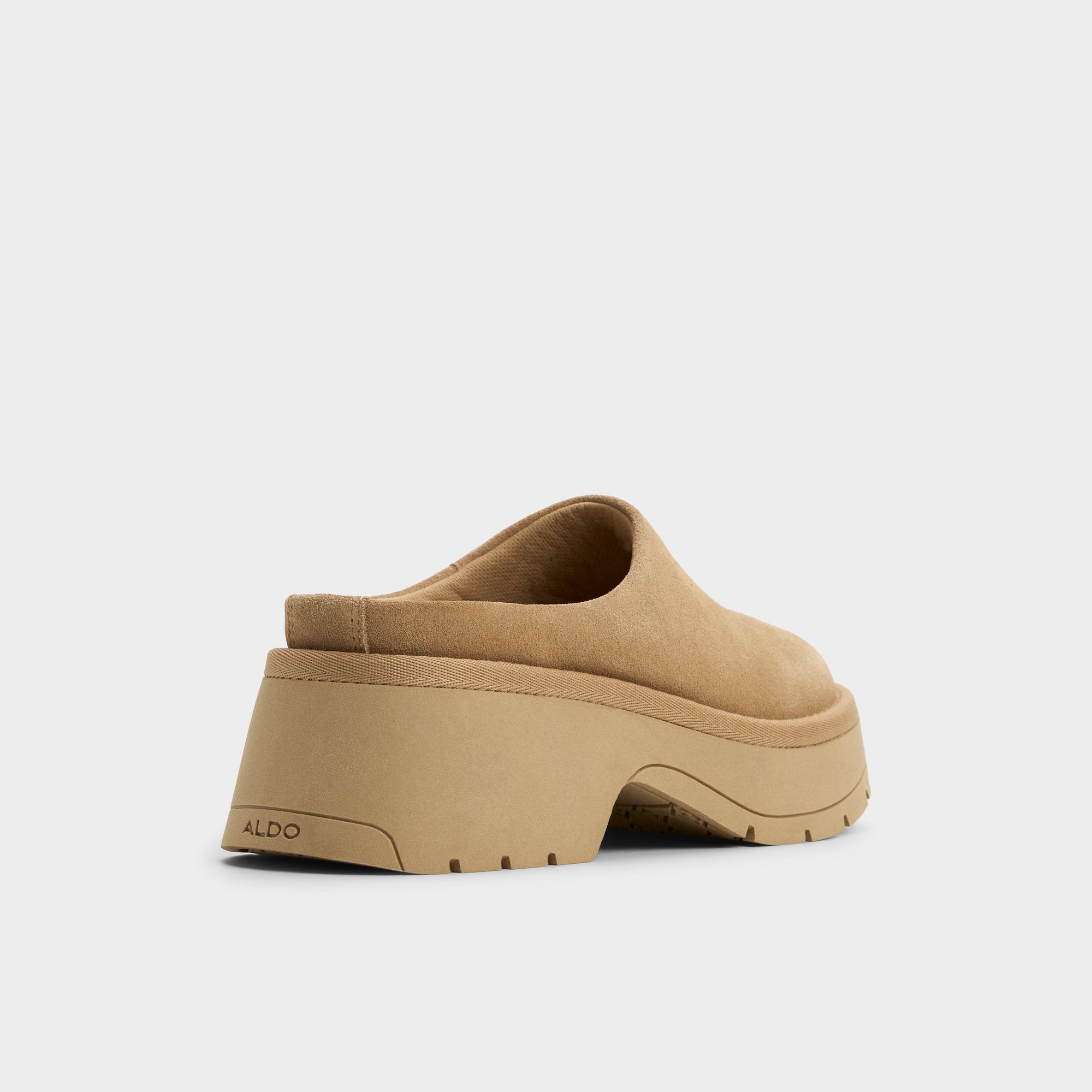 Beige Academia Beige Women's Cold Weather Shoes - Heeled mule, Lug sole | Aldo