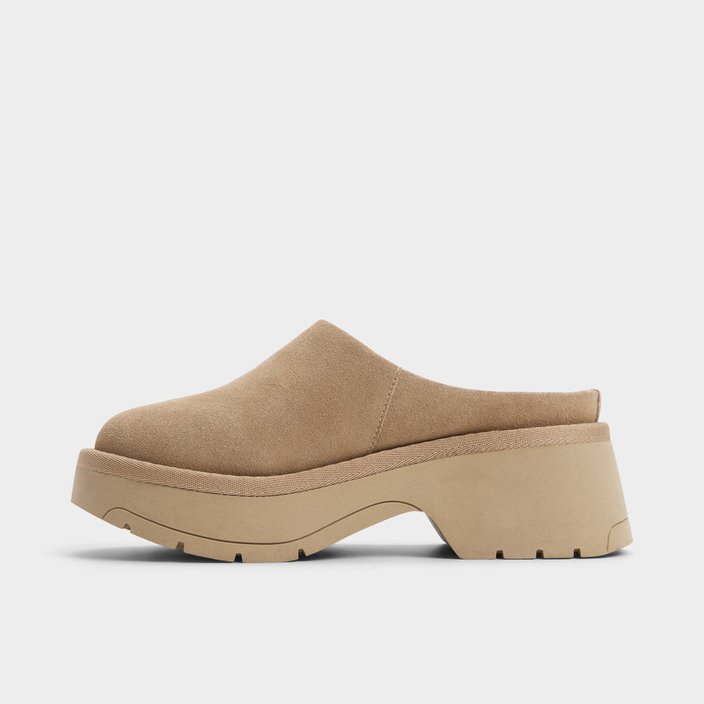 Beige Academia Beige Women's Cold Weather Shoes - Heeled mule, Lug sole | Aldo