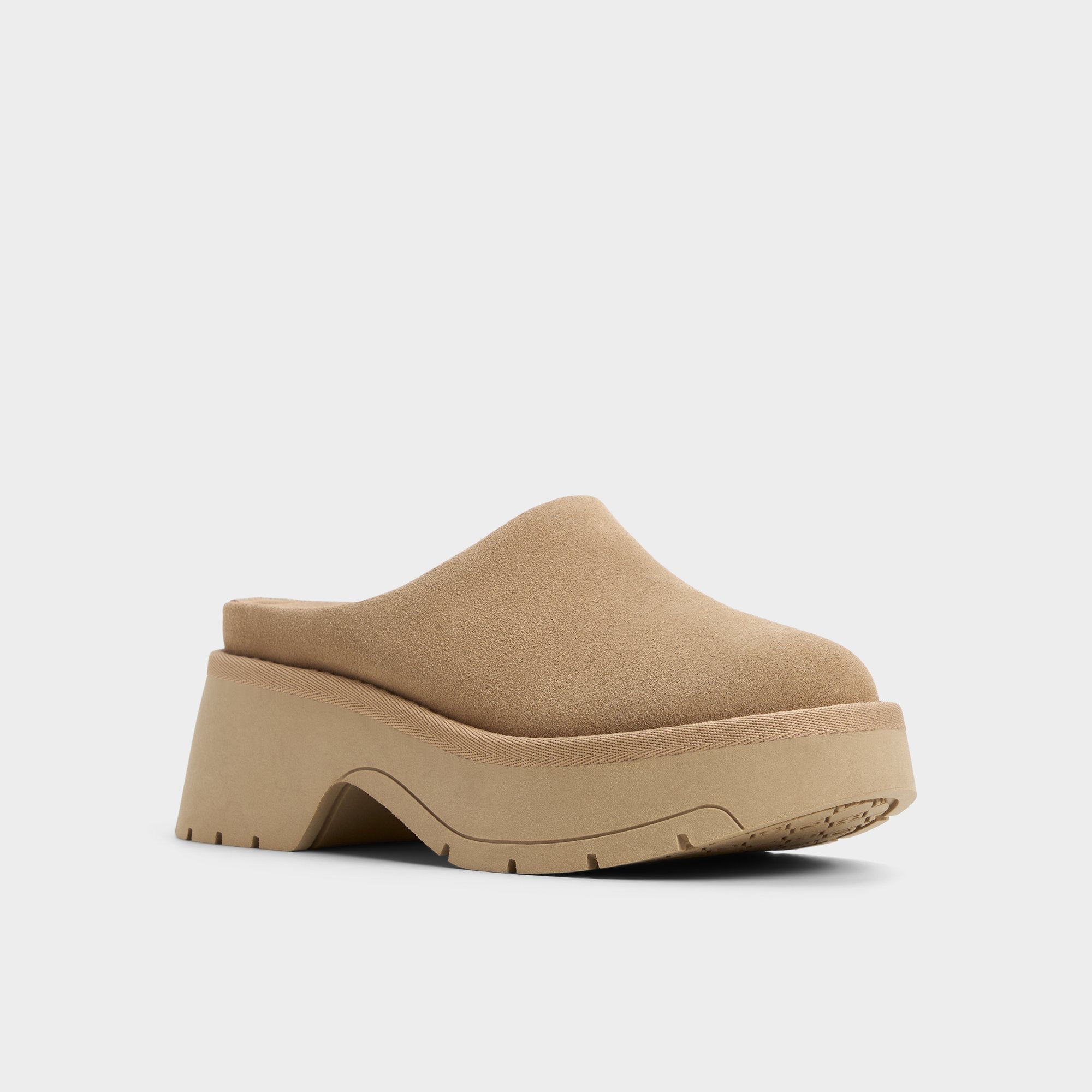 Beige Academia Beige Women's Cold Weather Shoes - Heeled mule, Lug sole | Aldo