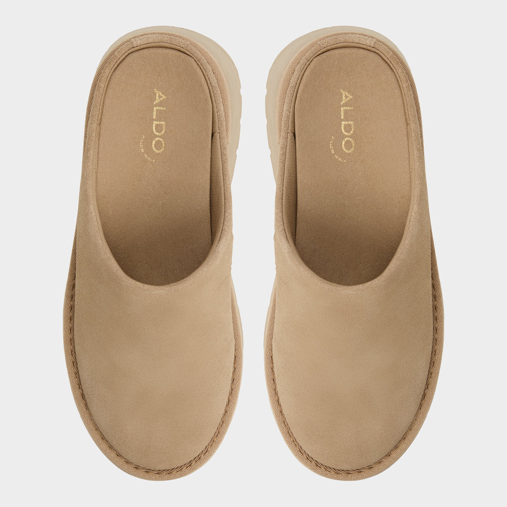 Beige Academia Beige Women's Cold Weather Shoes - Heeled mule, Lug sole | Aldo