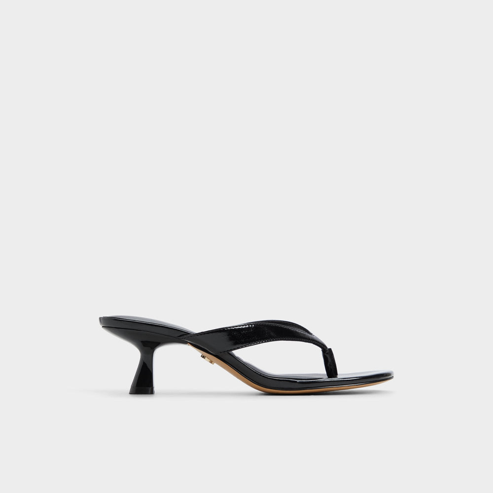 Black Jump Black Women's Strappy sandals - Heeled flip flop, Kitten heel | Aldo