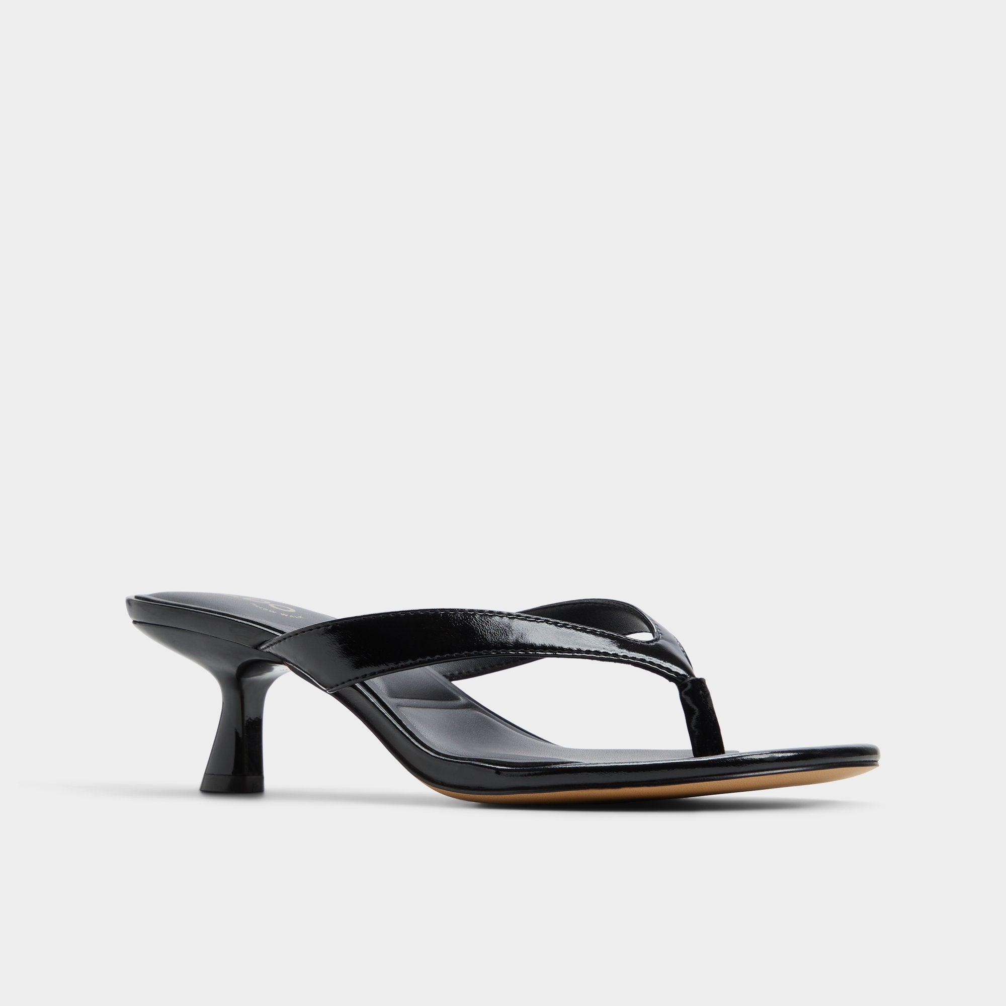 Black Jump Black Women's Strappy sandals - Heeled flip flop, Kitten heel | Aldo
