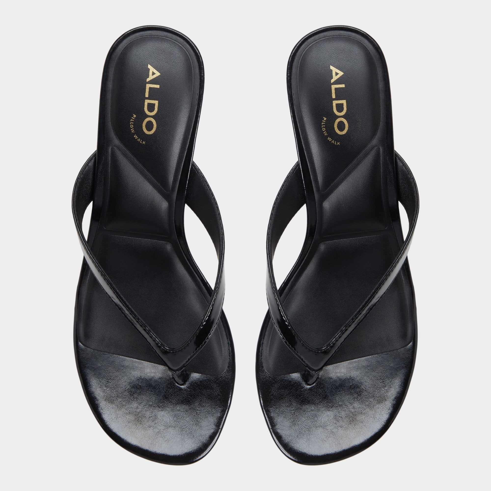Black Jump Black Women's Strappy sandals - Heeled flip flop, Kitten heel | Aldo