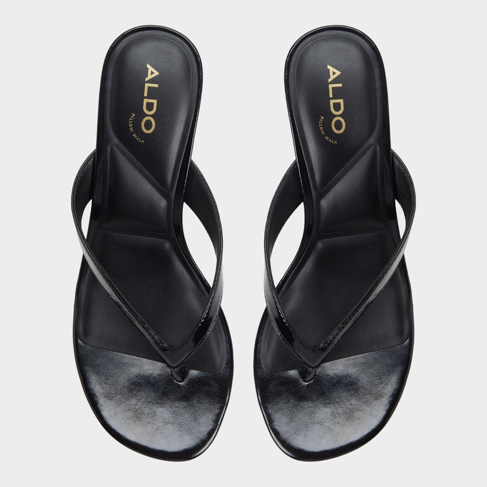 Black Jump Black Women's Strappy sandals - Heeled flip flop, Kitten heel | Aldo