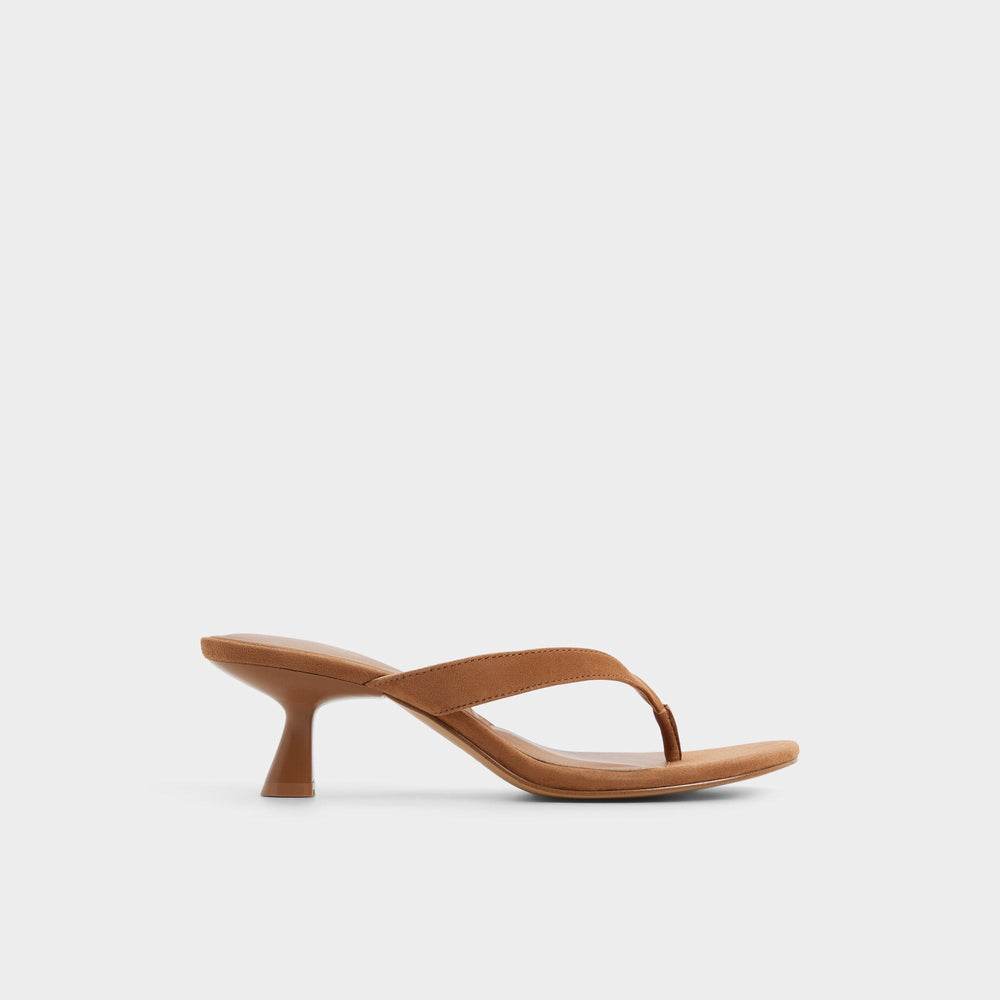 Medium brown Jump in Medium Brown - Heeled flip flop, Kitten heel | Aldo