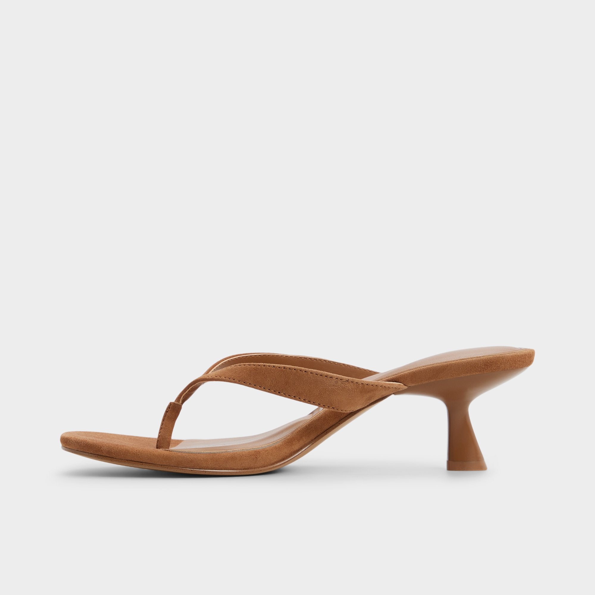 Medium brown Jump in Medium Brown - Heeled flip flop, Kitten heel | Aldo