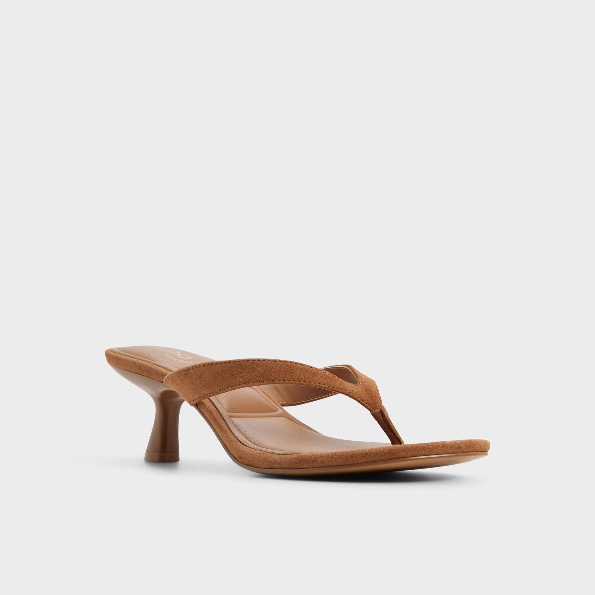 Medium brown Jump in Medium Brown - Heeled flip flop, Kitten heel | Aldo