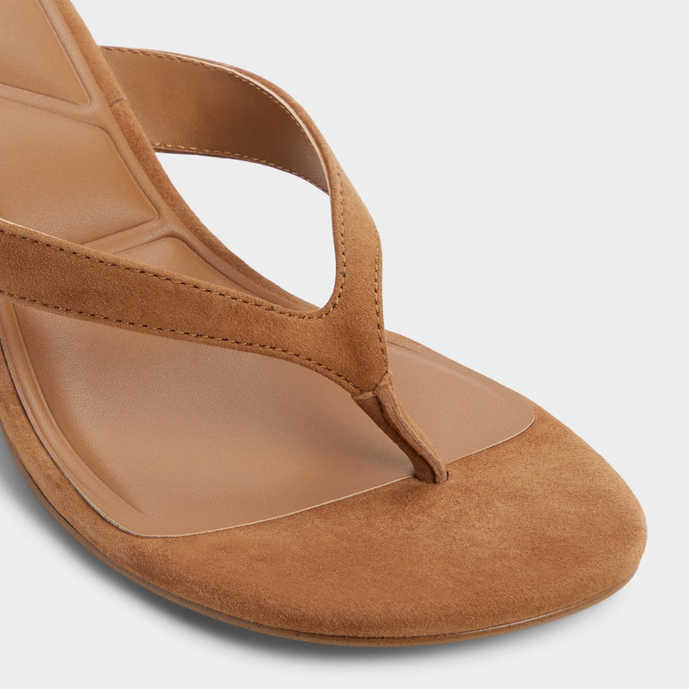 Medium brown Jump in Medium Brown - Heeled flip flop, Kitten heel | Aldo
