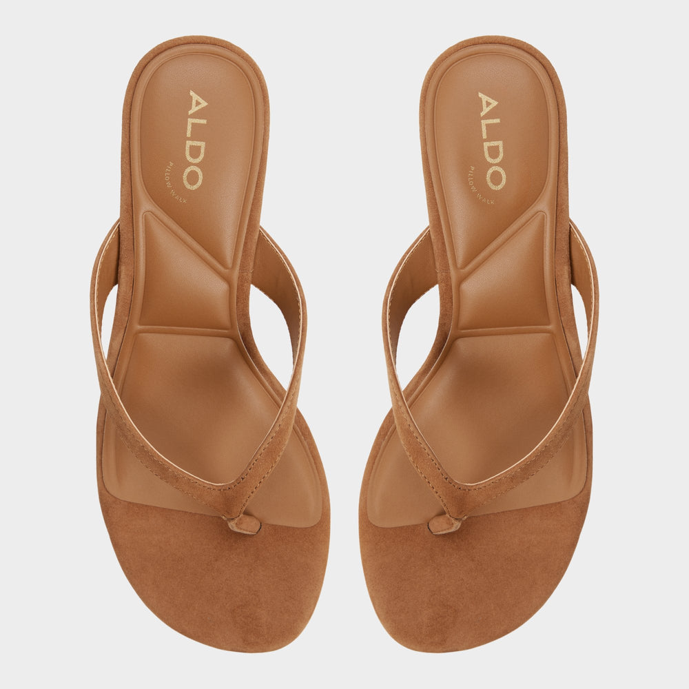 Medium brown Jump in Medium Brown - Heeled flip flop, Kitten heel | Aldo