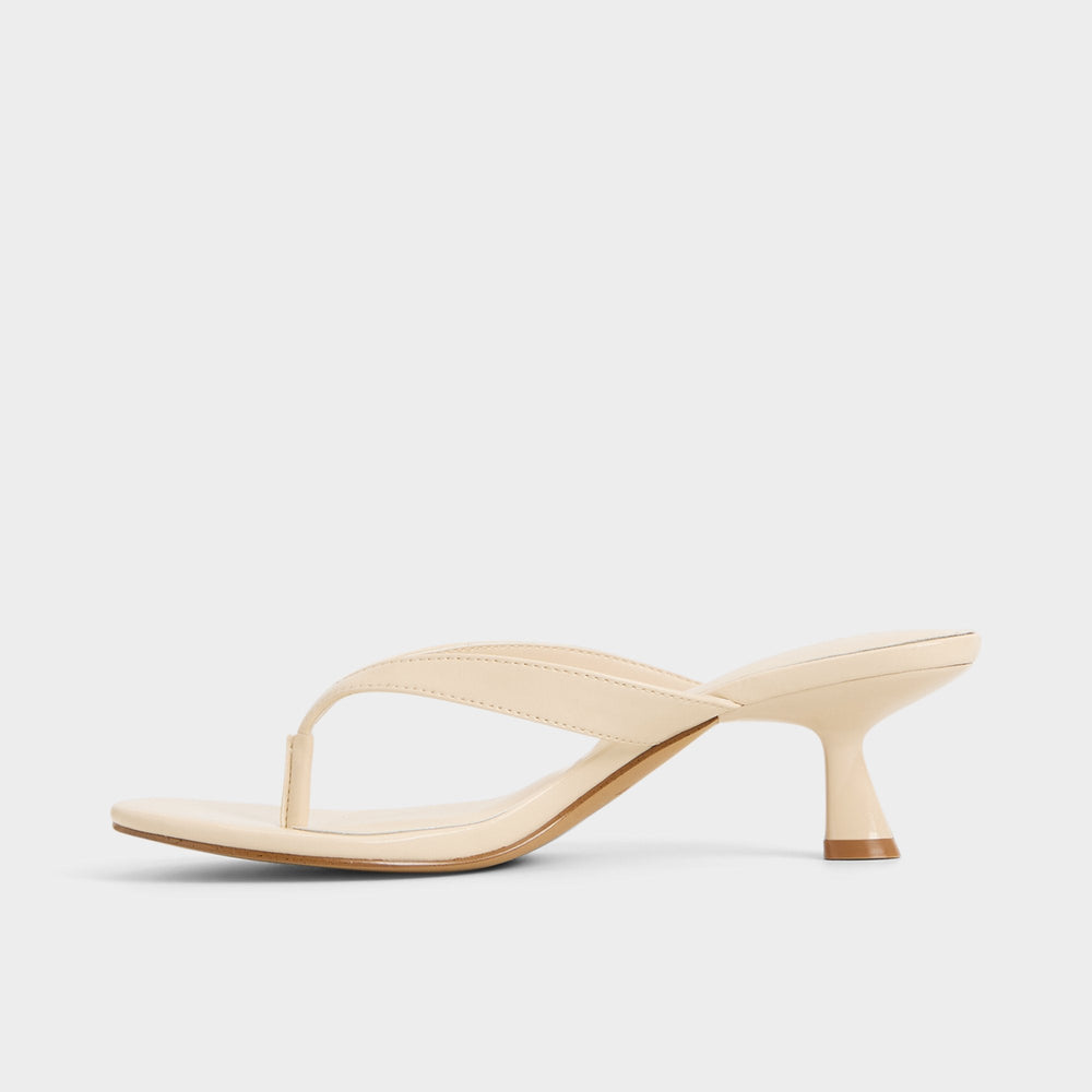 Cream Jump in Cream - Heeled flip flop, Kitten heel | Aldo