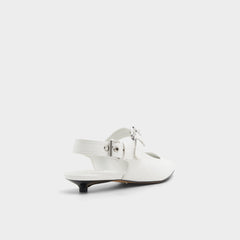 White Kellya White Women's Slingbacks - Sling back high heel, Kitten heel | Aldo