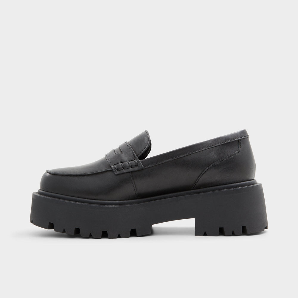 Black Cadaycia Black Women's Loafers & Oxfords - Loafer, Lug sole | Aldo