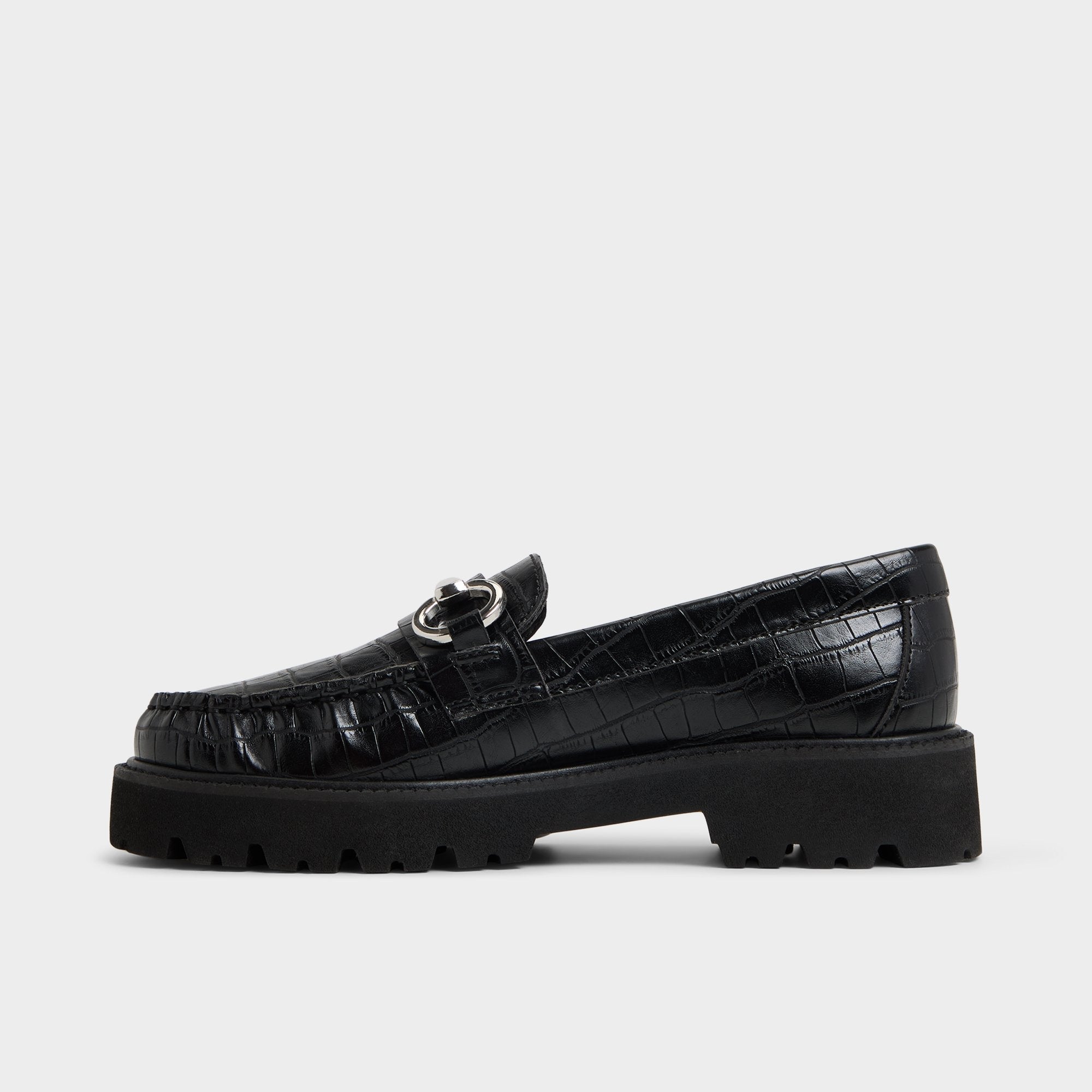 Black Danrose Black Women's Loafers & Oxfords - Loafer, Lug sole | Aldo