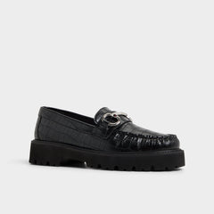 Black Danrose Black Women's Loafers & Oxfords - Loafer, Lug sole | Aldo