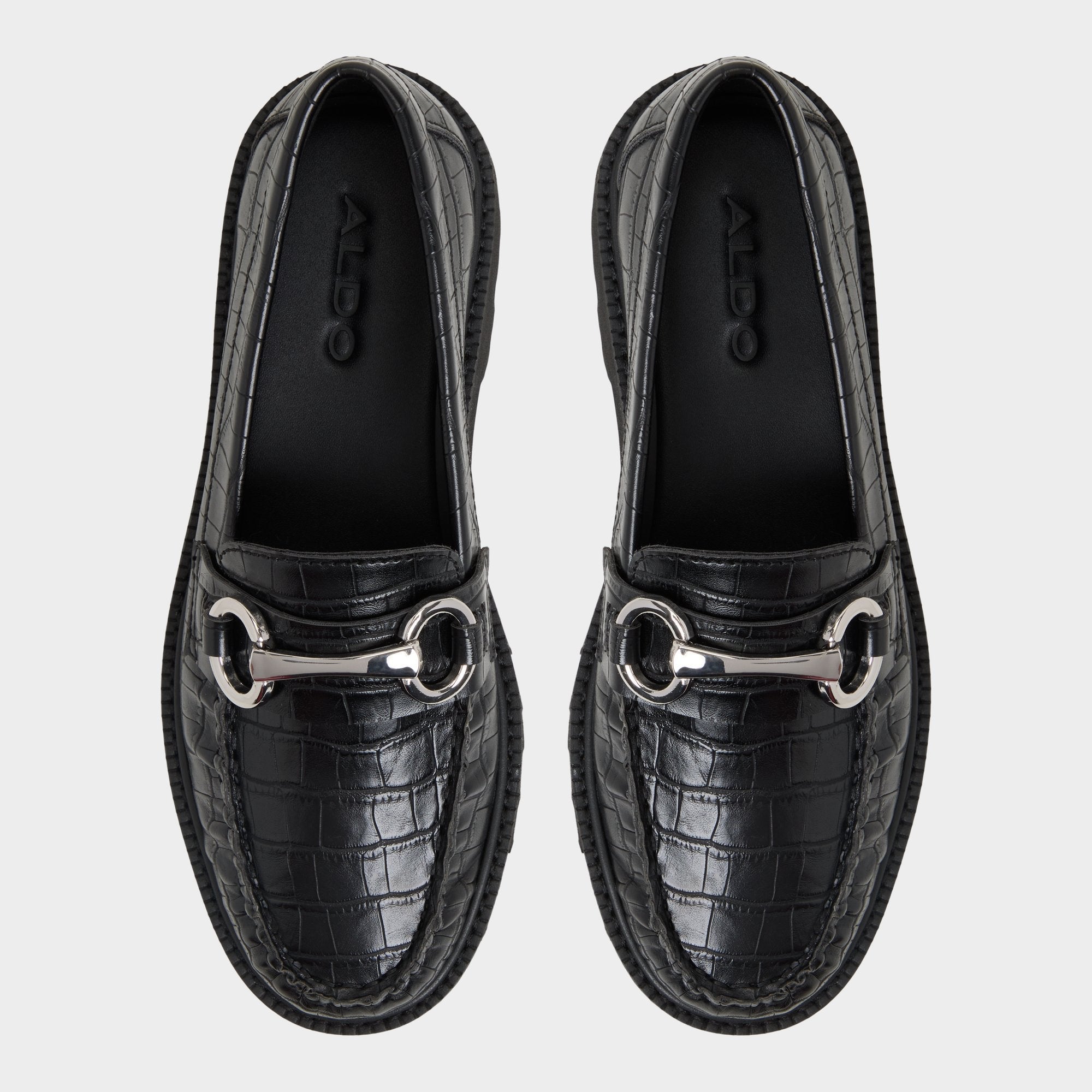 Black Danrose Black Women's Loafers & Oxfords - Loafer, Lug sole | Aldo