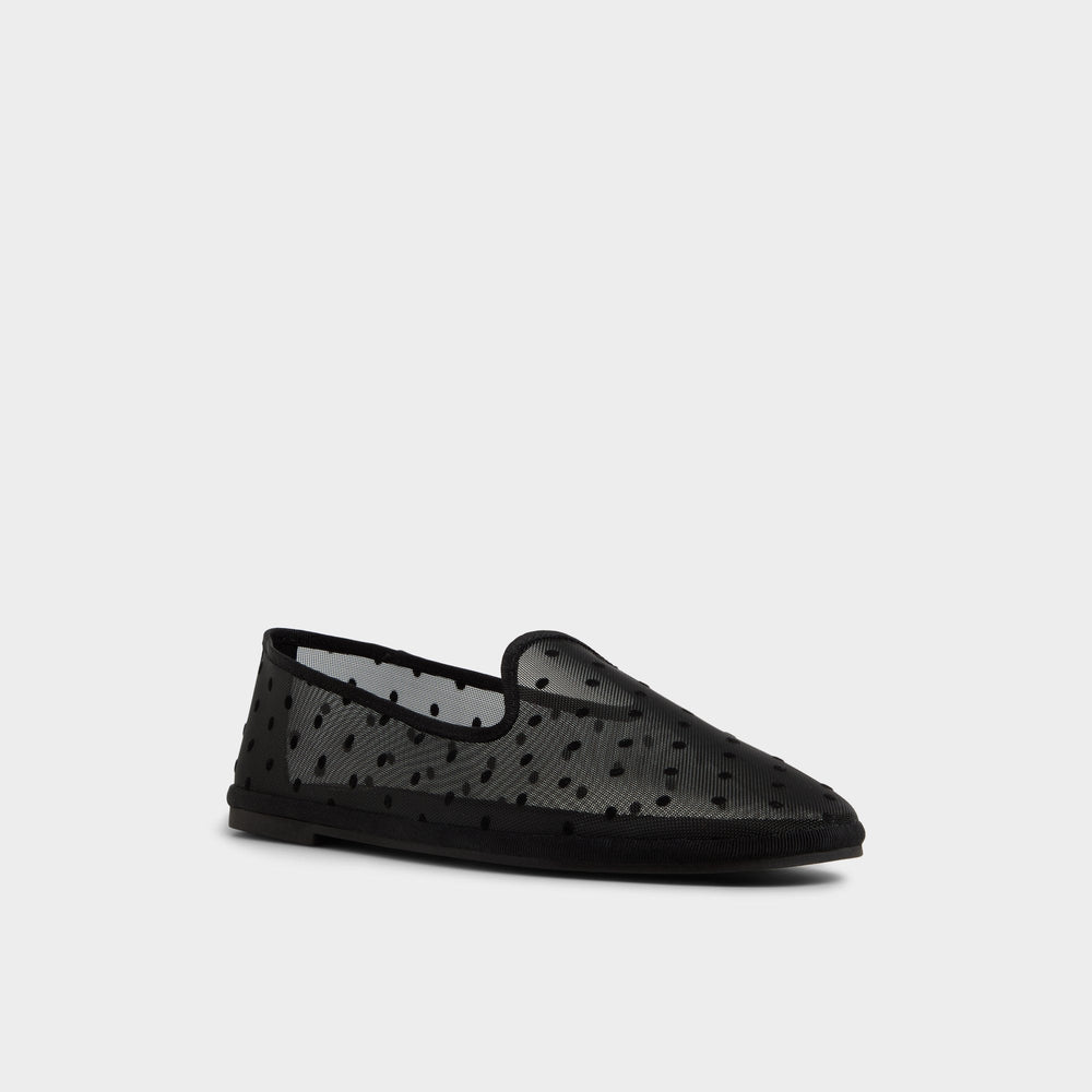 Black Aurabelle Black Textile Mesh Women's Loafers & Oxfords - Loafer | Aldo
