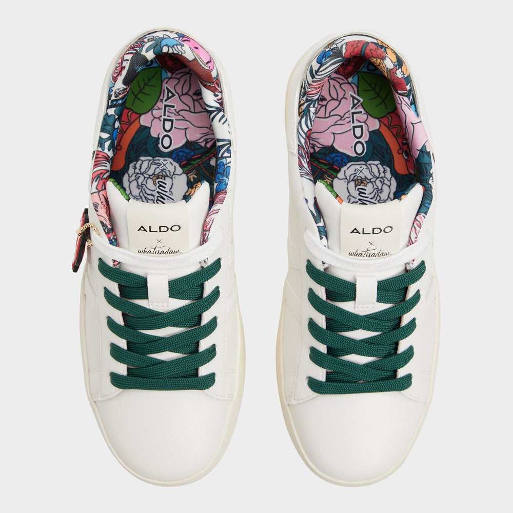 White multi Whatisadam in White Multi - Women's low top sneaker, Cup sole | Aldo