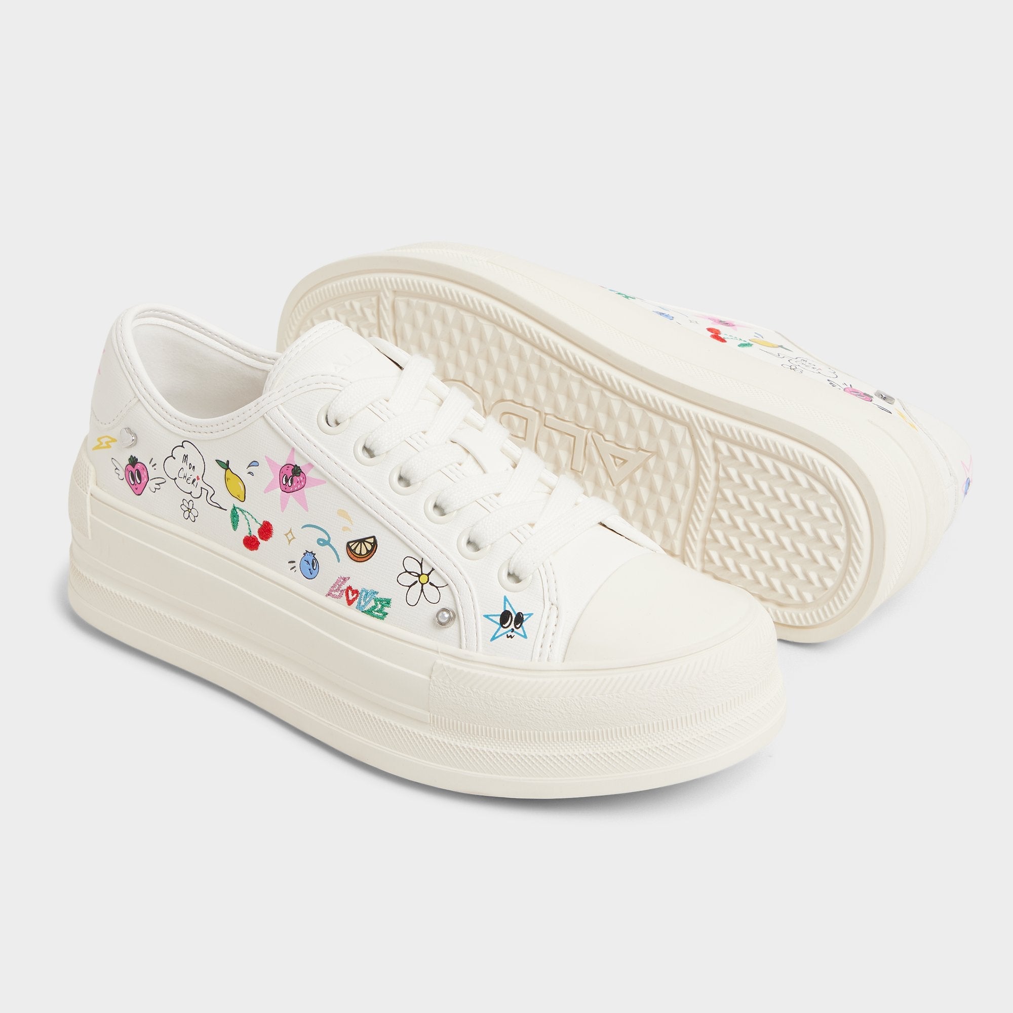 White/Multi Rayes White/Multi Women's Low top sneakers - Sneaker, Platform | Aldo