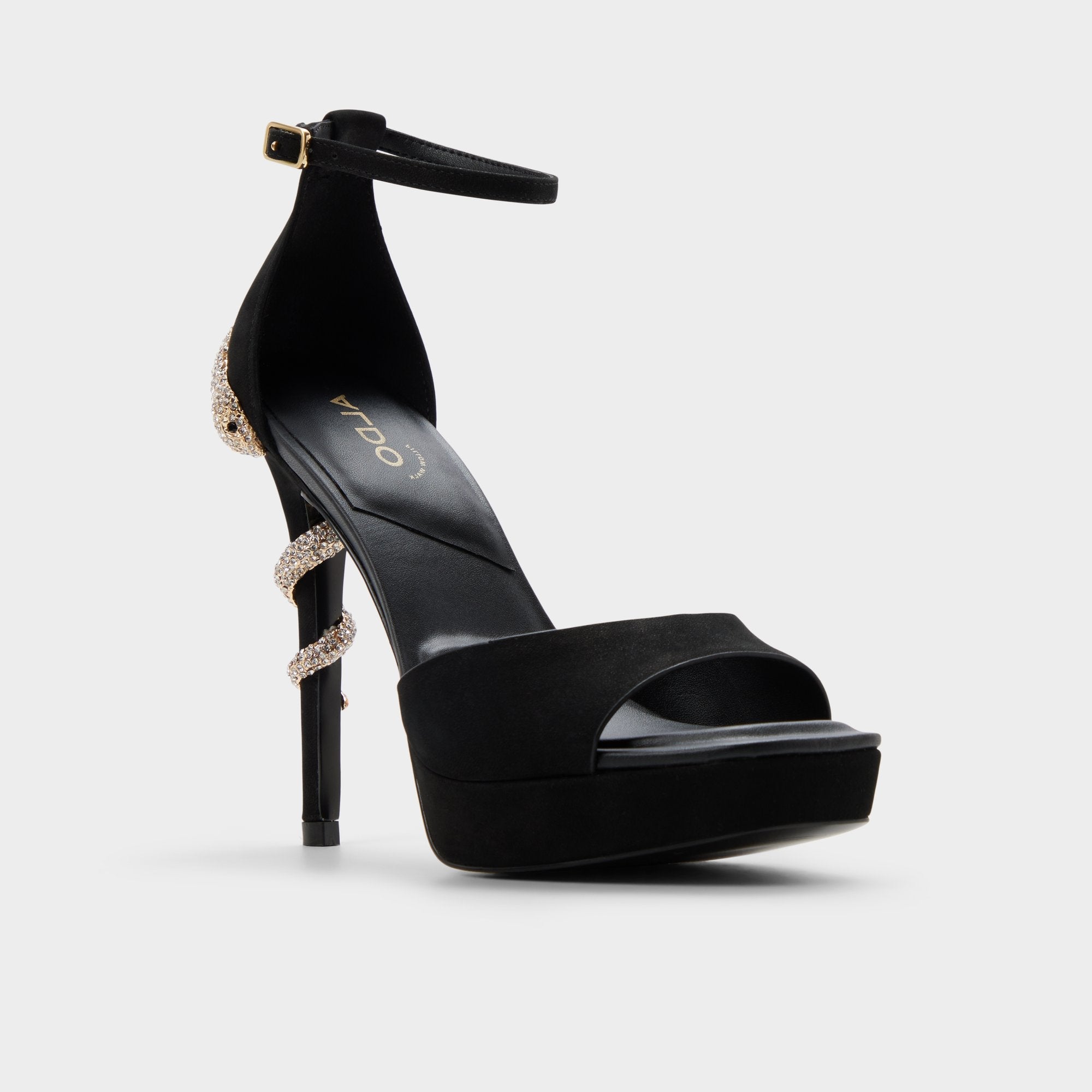 Other black Medusa in Other Black 14266744 - Strappy heeled sandal, Platform | Aldo