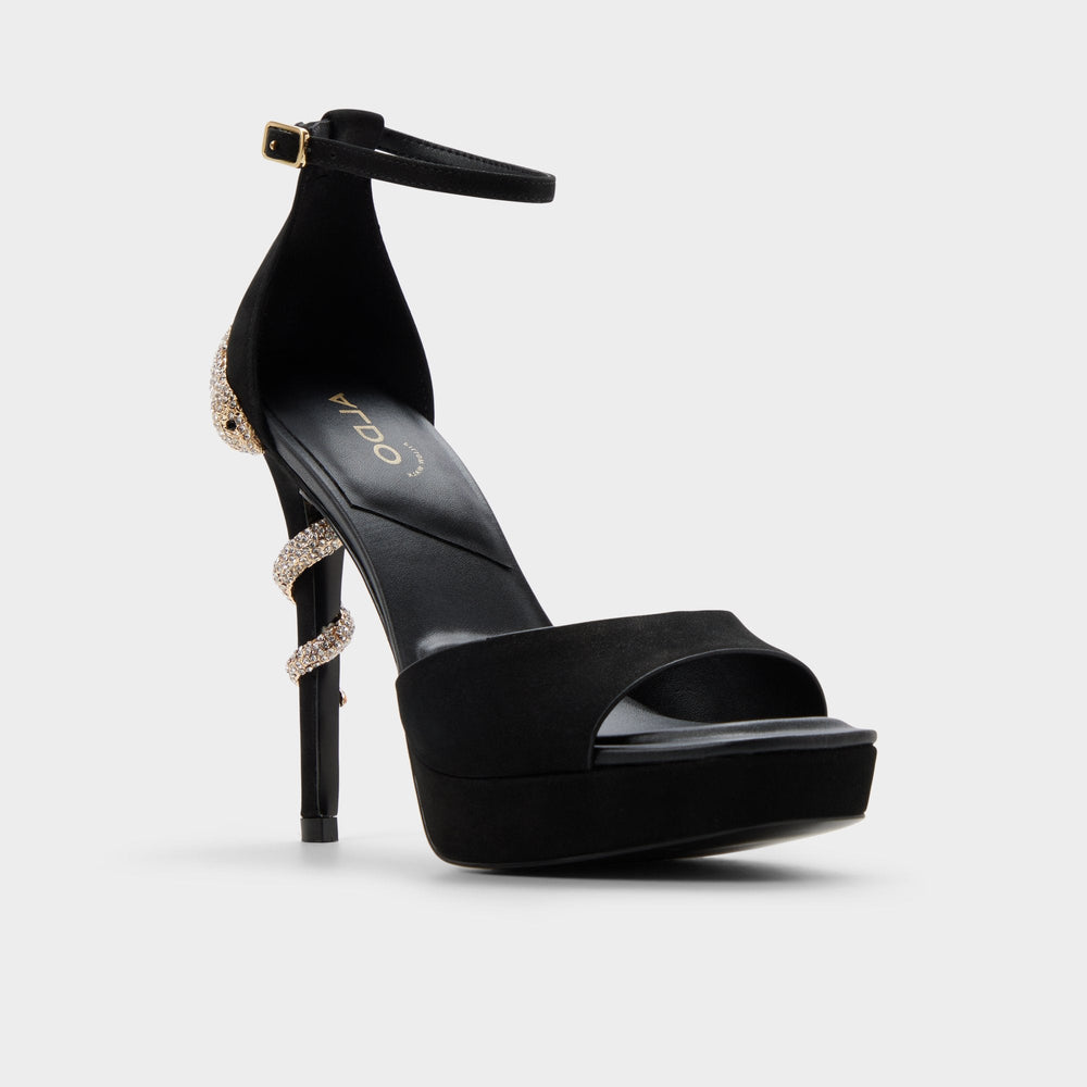 Other black Medusa in Other Black 14266744 - Strappy heeled sandal, Platform | Aldo