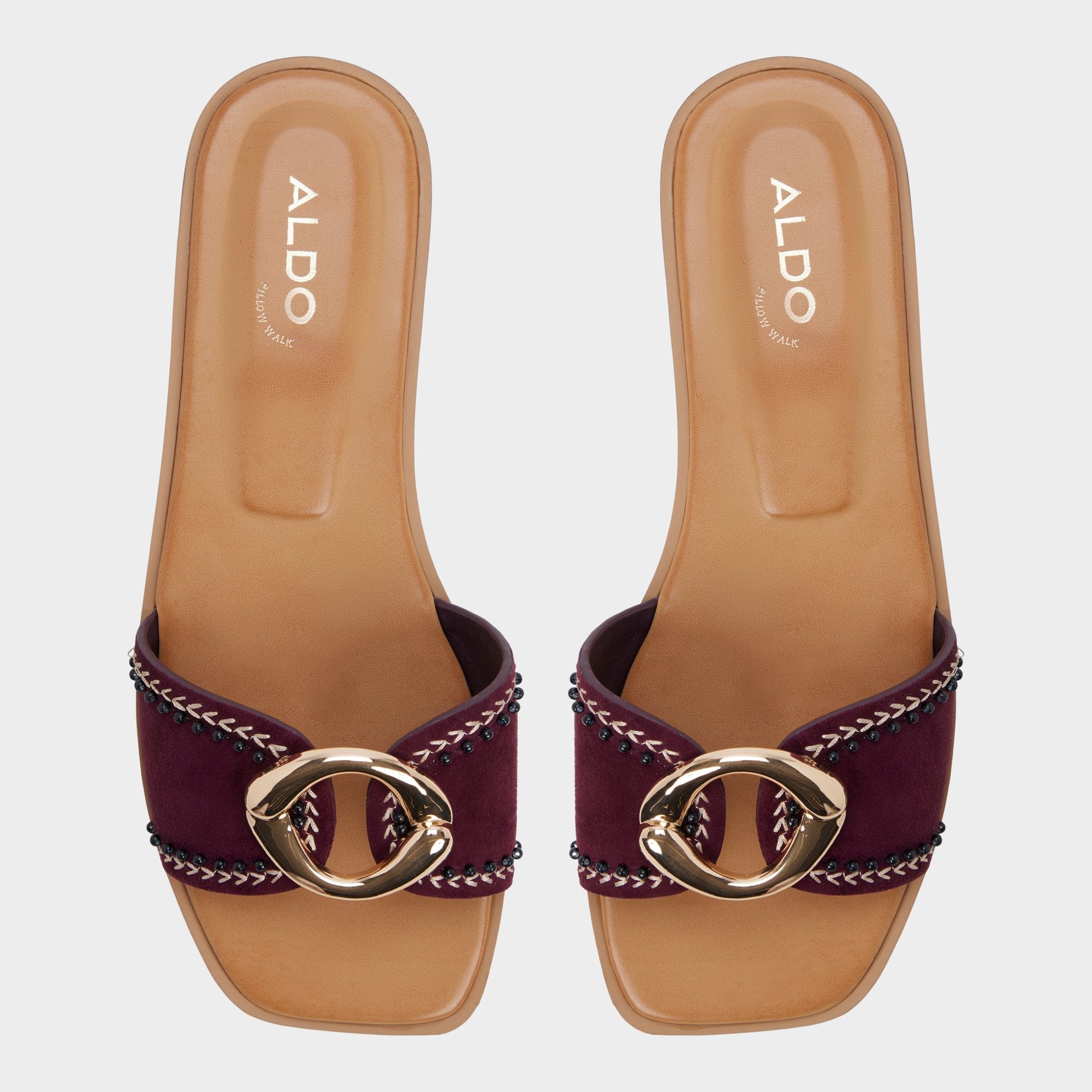 Bordo Biggin in Bordo - Slide sandal | Aldo