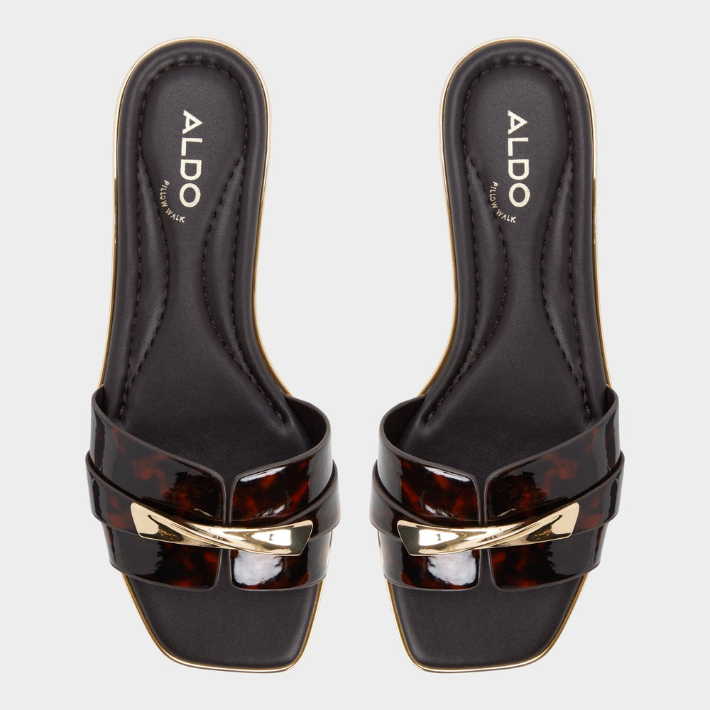 Open brown Darlina in Open Brown - Slide sandal | Aldo