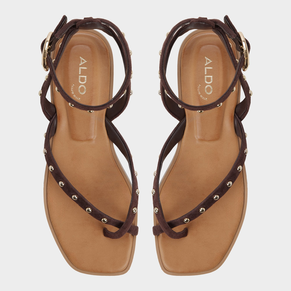 Dark brown Daressi in Dark Brown - Flat sandal | Aldo