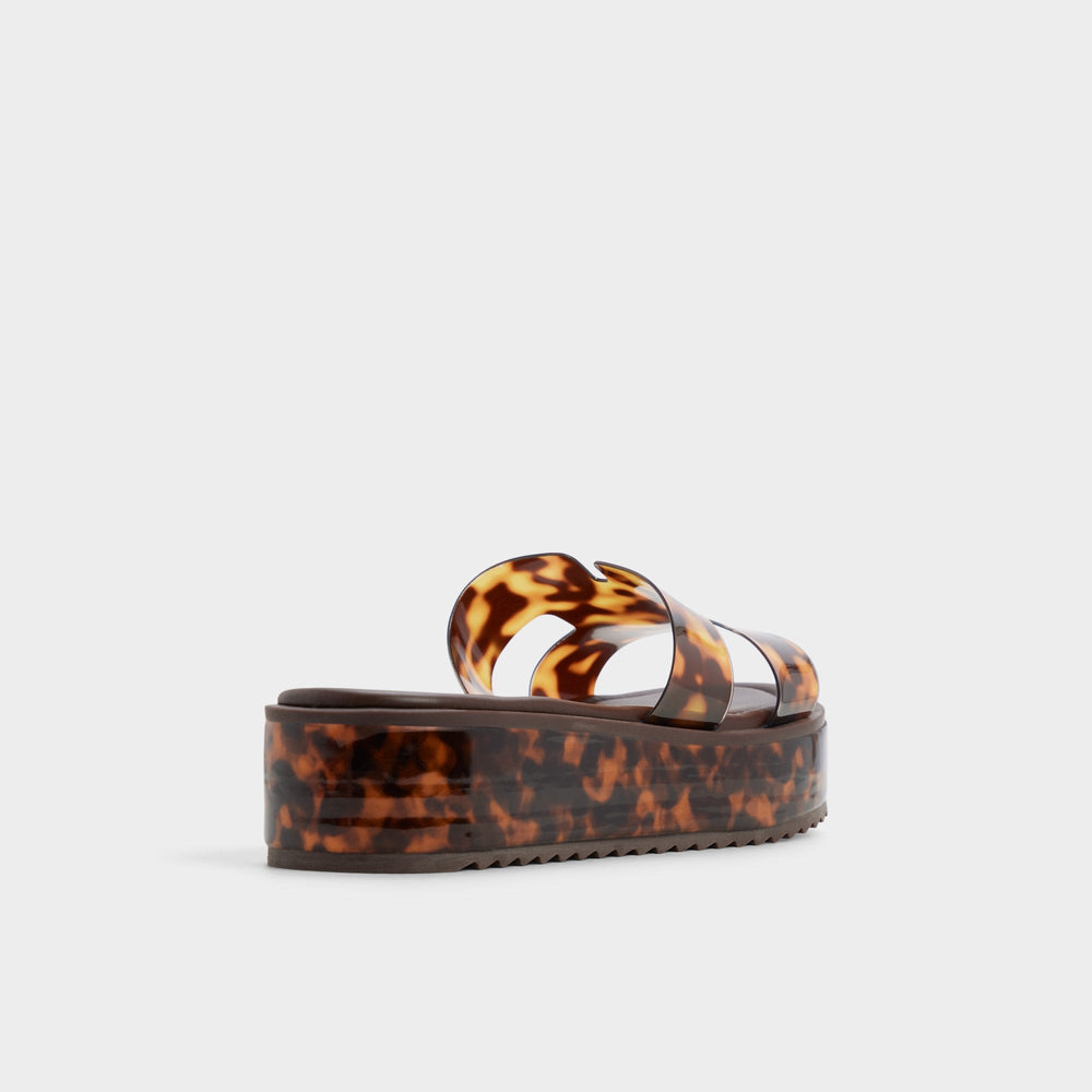 Open brown Anayelie in Open Brown - Slide sandal, Platform | Aldo