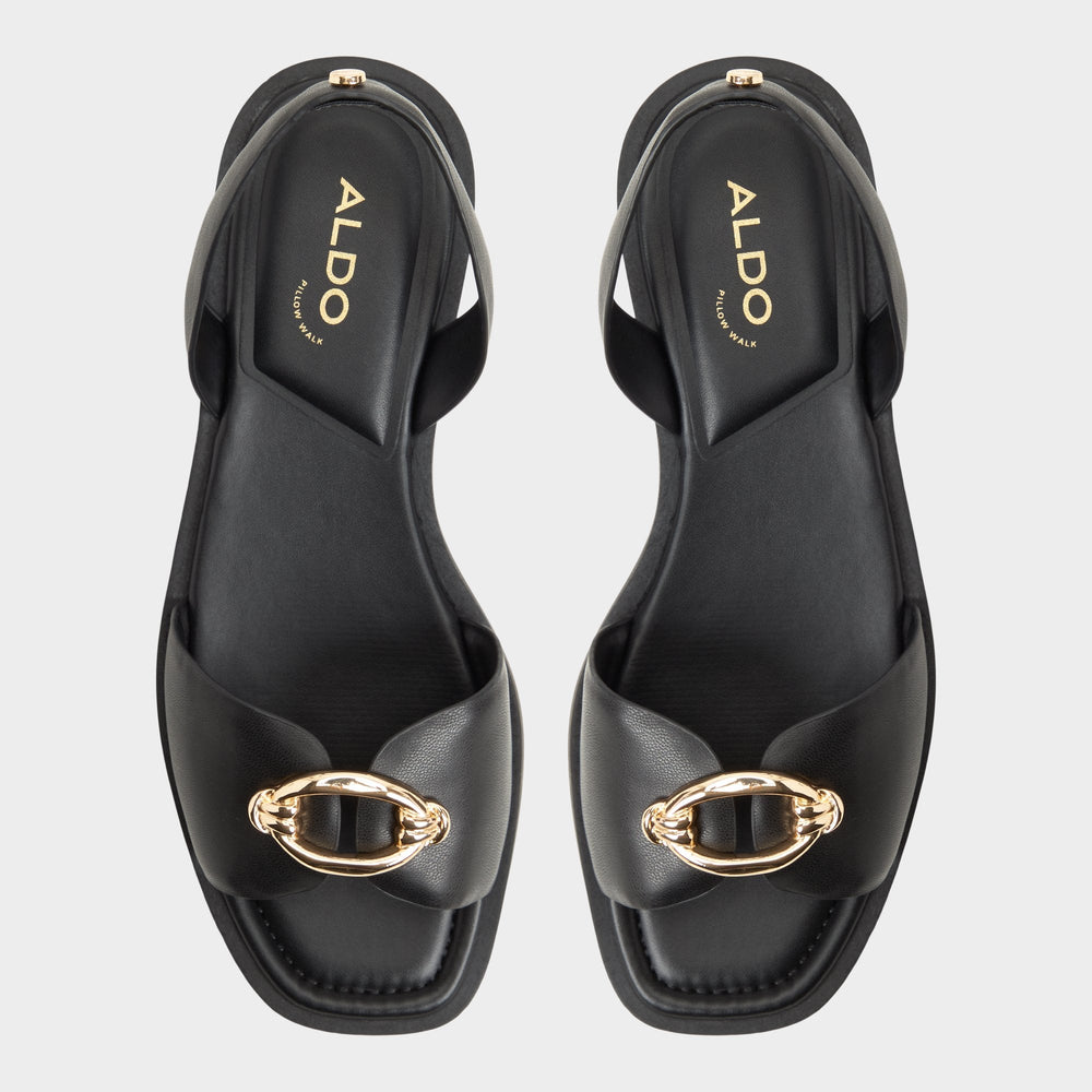 Black Calelian in Black - Flat sandal | Aldo