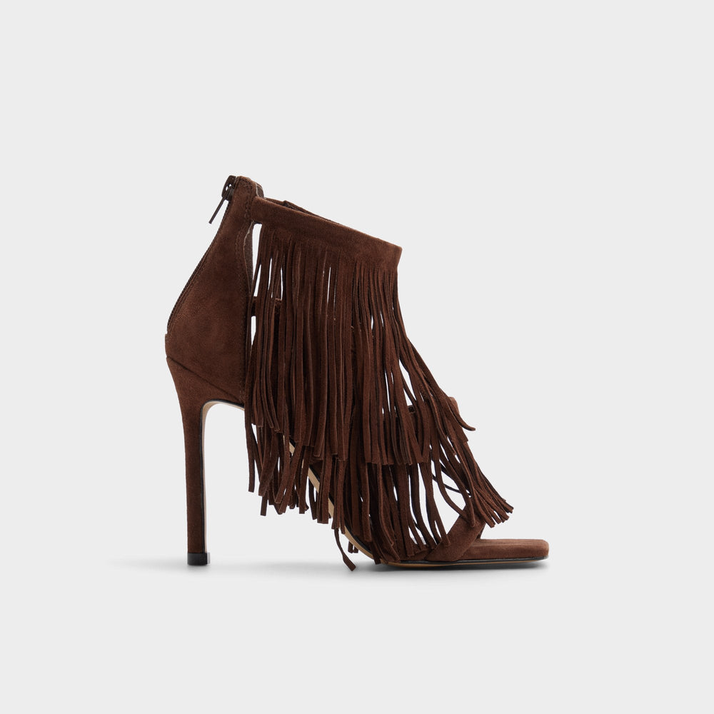 Dark brown Nahana in Dark Brown - Strappy heeled sandal, Stiletto heel | Aldo