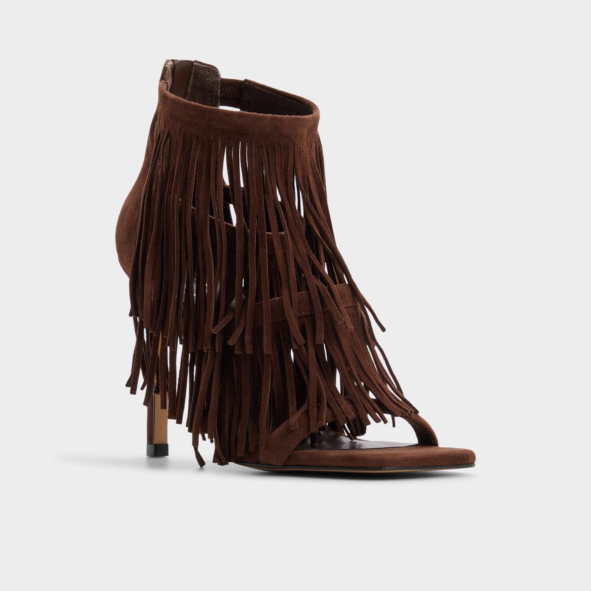 Dark brown Nahana in Dark Brown - Strappy heeled sandal, Stiletto heel | Aldo