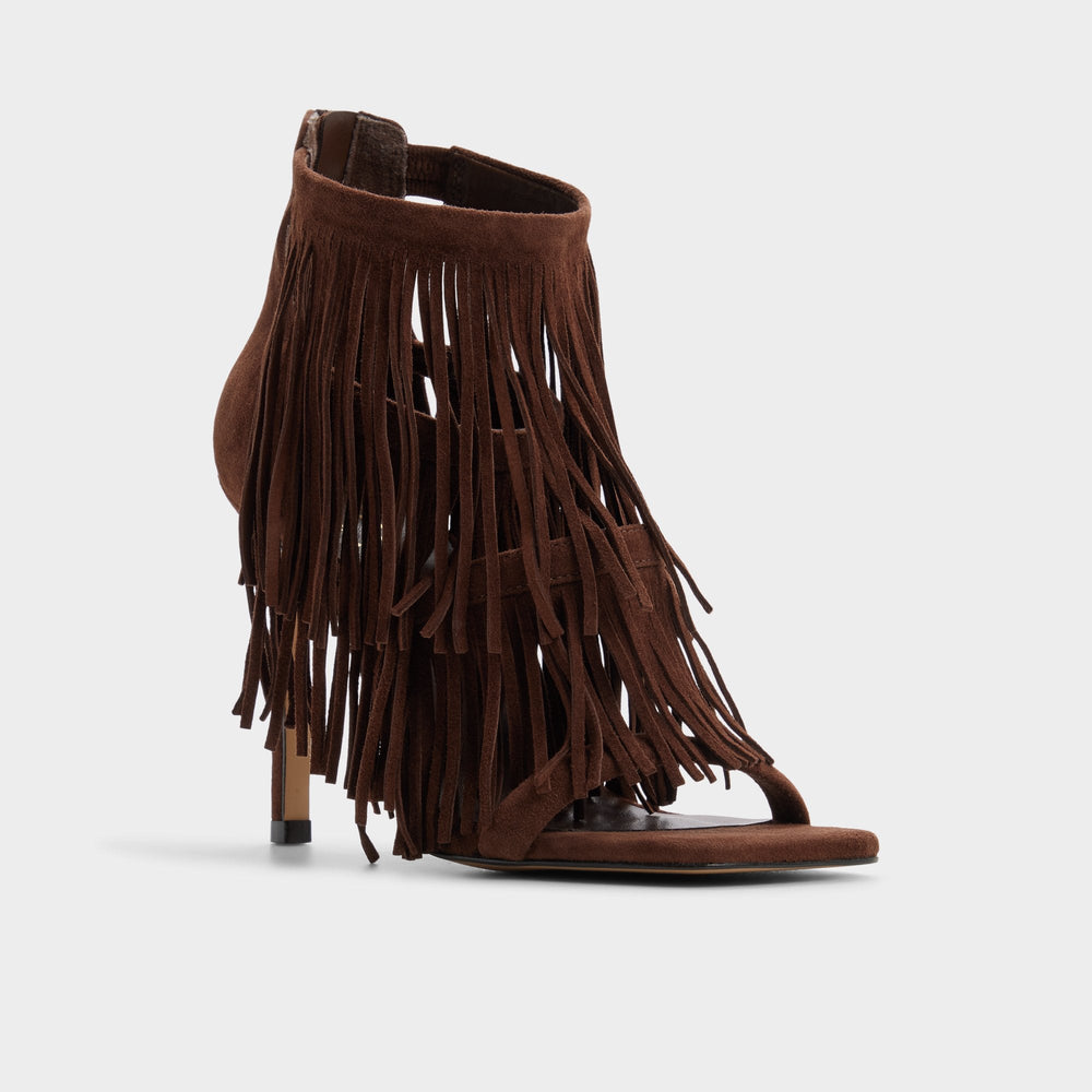 Dark brown Nahana in Dark Brown - Strappy heeled sandal, Stiletto heel | Aldo
